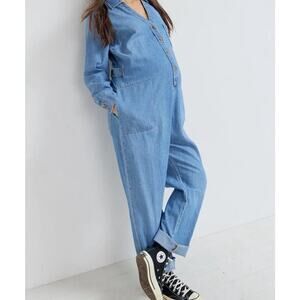 HATCH The Everyday Denim Nursing Jumpsuit Organic Cotton Sz 2 US-8/10 Maternity